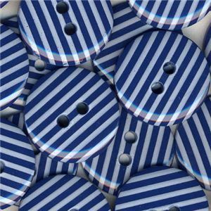 Stripe Button - Navy